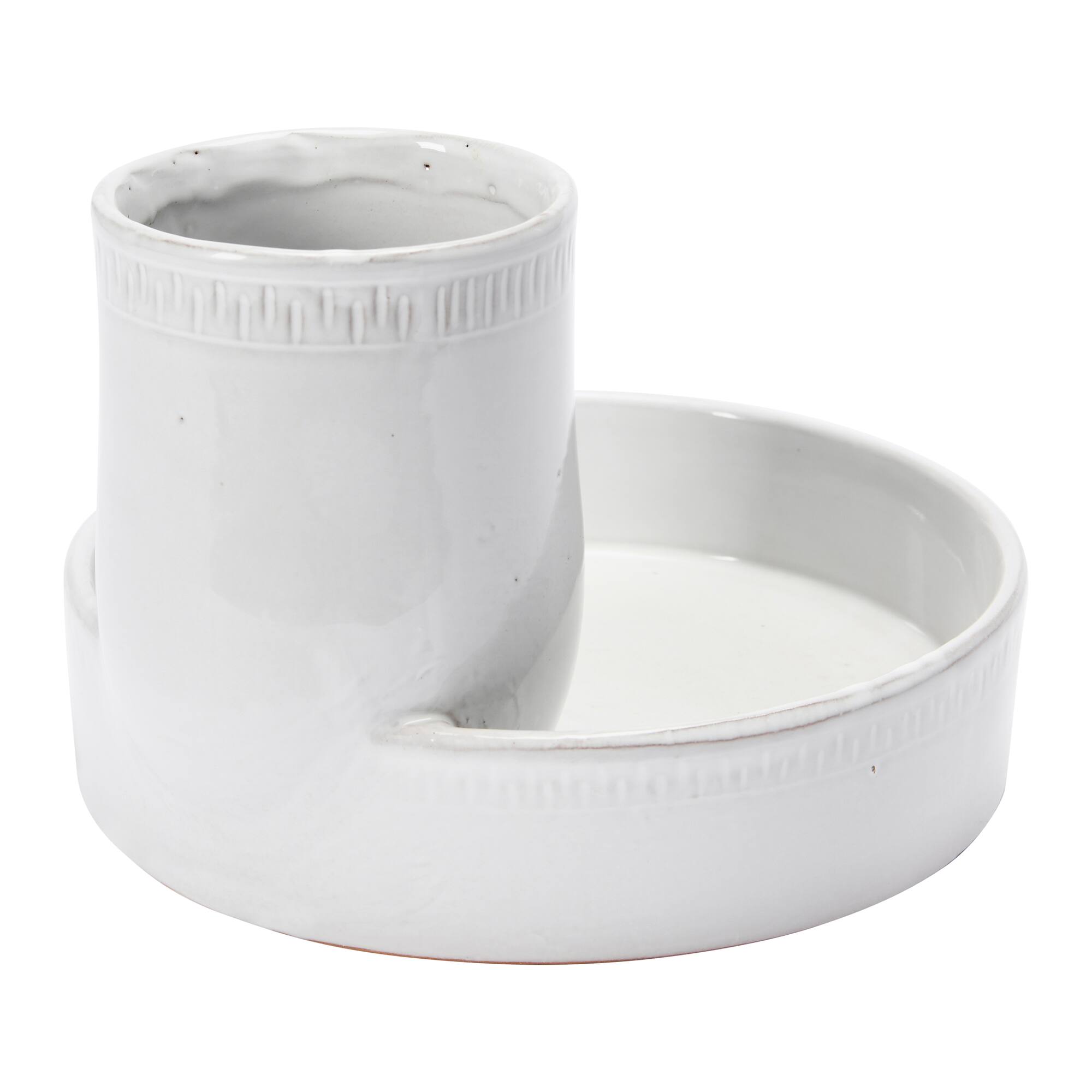 Hello Honey® 6.7" White Terra Cotta Tray